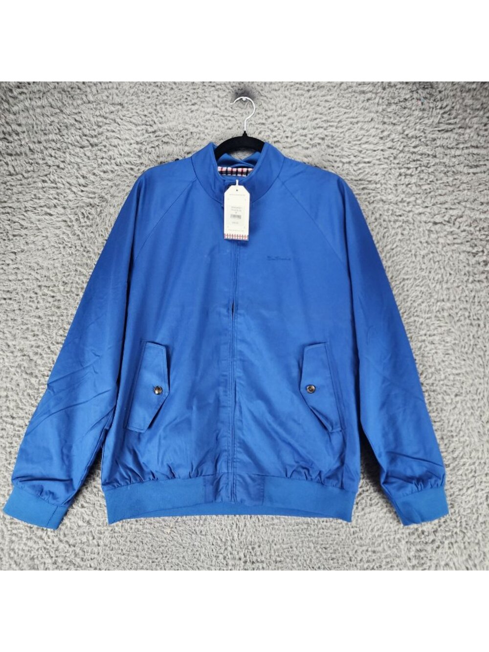 Ben Sherman Jacket Mens Medium Blue Cotton Long Sleeve Full Zip *NWT*